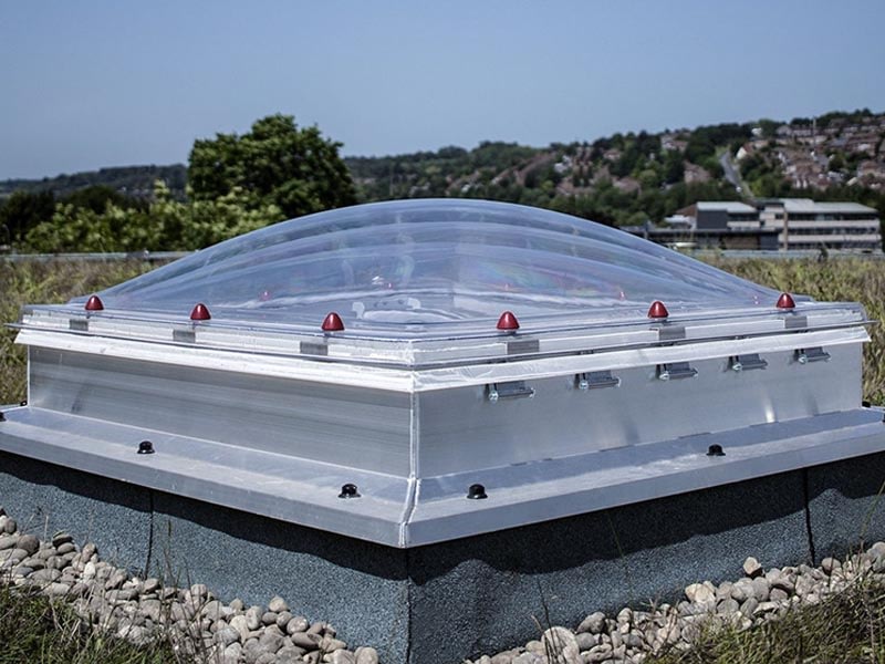 Automatic opening vent (AOV) on a roof