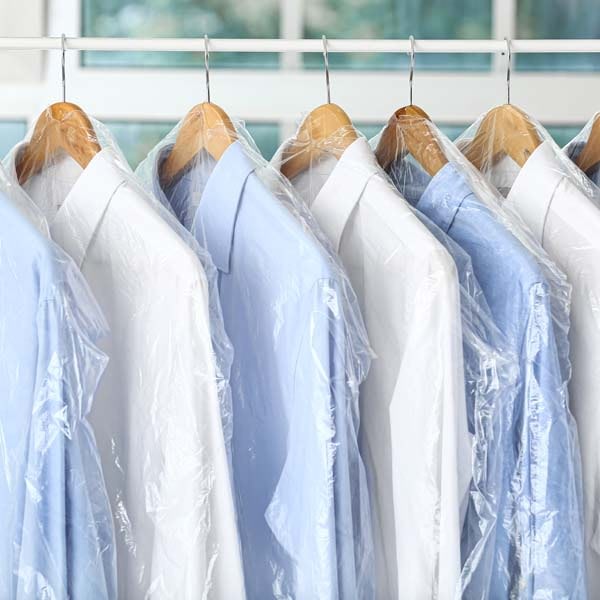 Clean linen in a commercial laundry