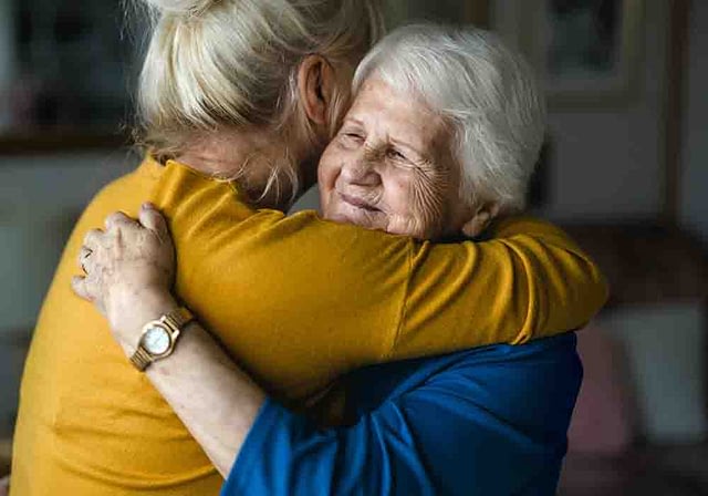 Care home resident