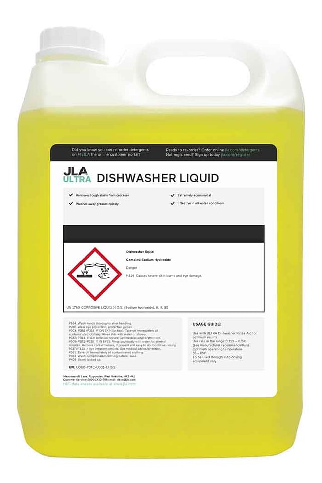 Commercial dishwasher liquid