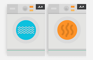 Industrial washing machines and tumble dryers