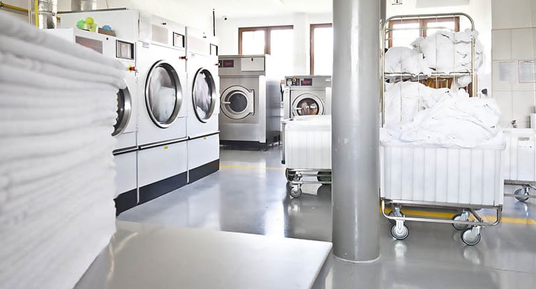 Commercial and industrial laundry machines