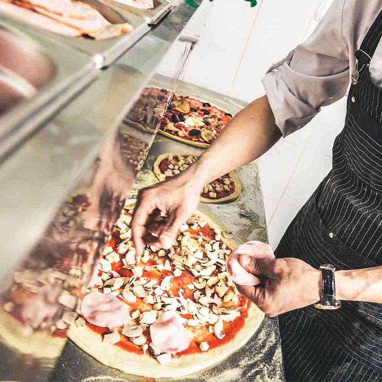 Chef making Pizza