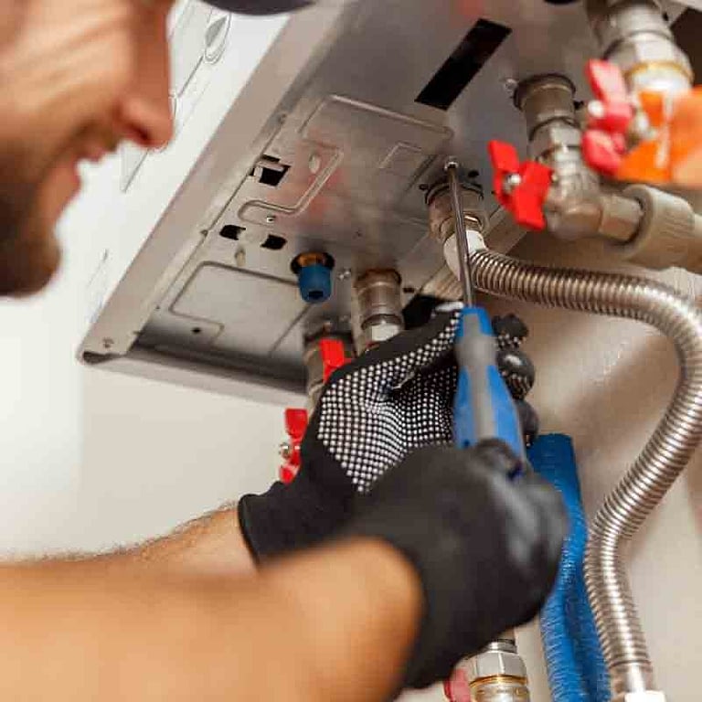 Commercial HVAC boiler servicing