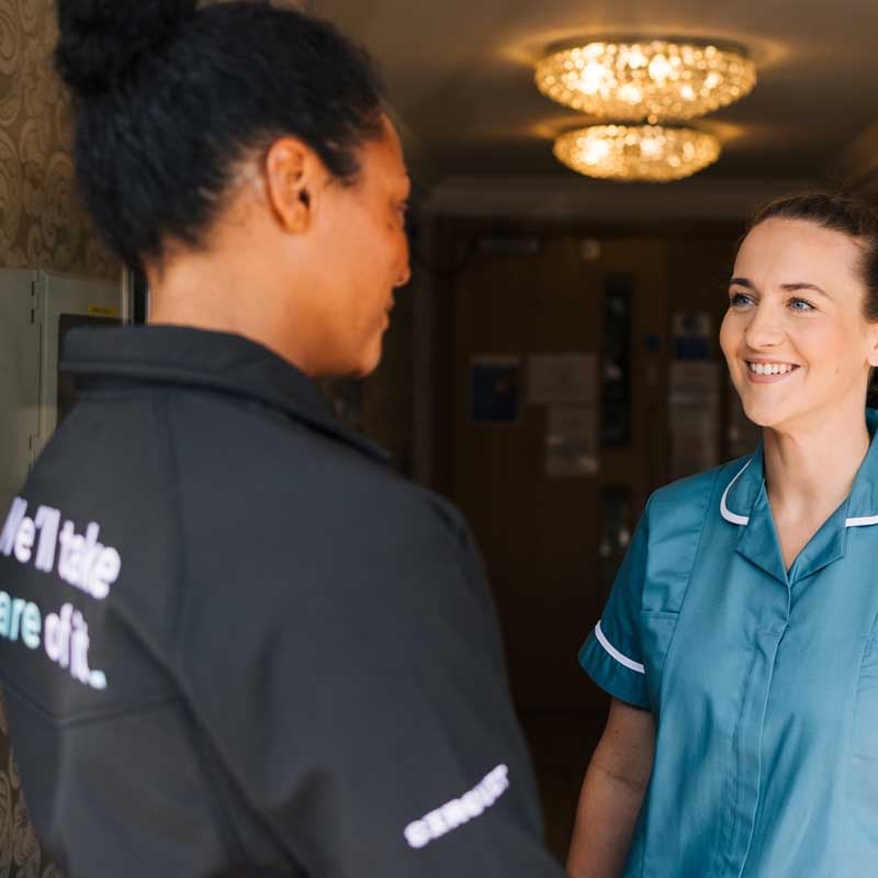 JLA engineer with care home worker