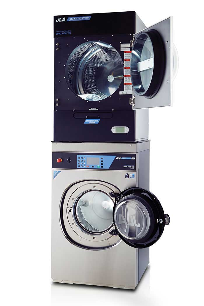 Stackable washer-dryer combinations