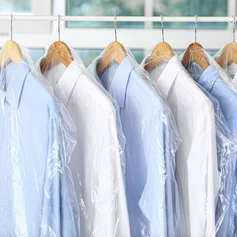 Ironed laundry in commercial facility