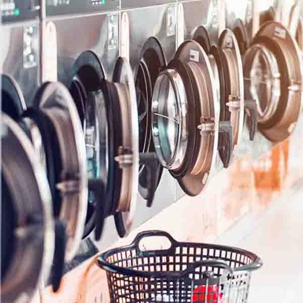 Commercial tumble dryers in launderette