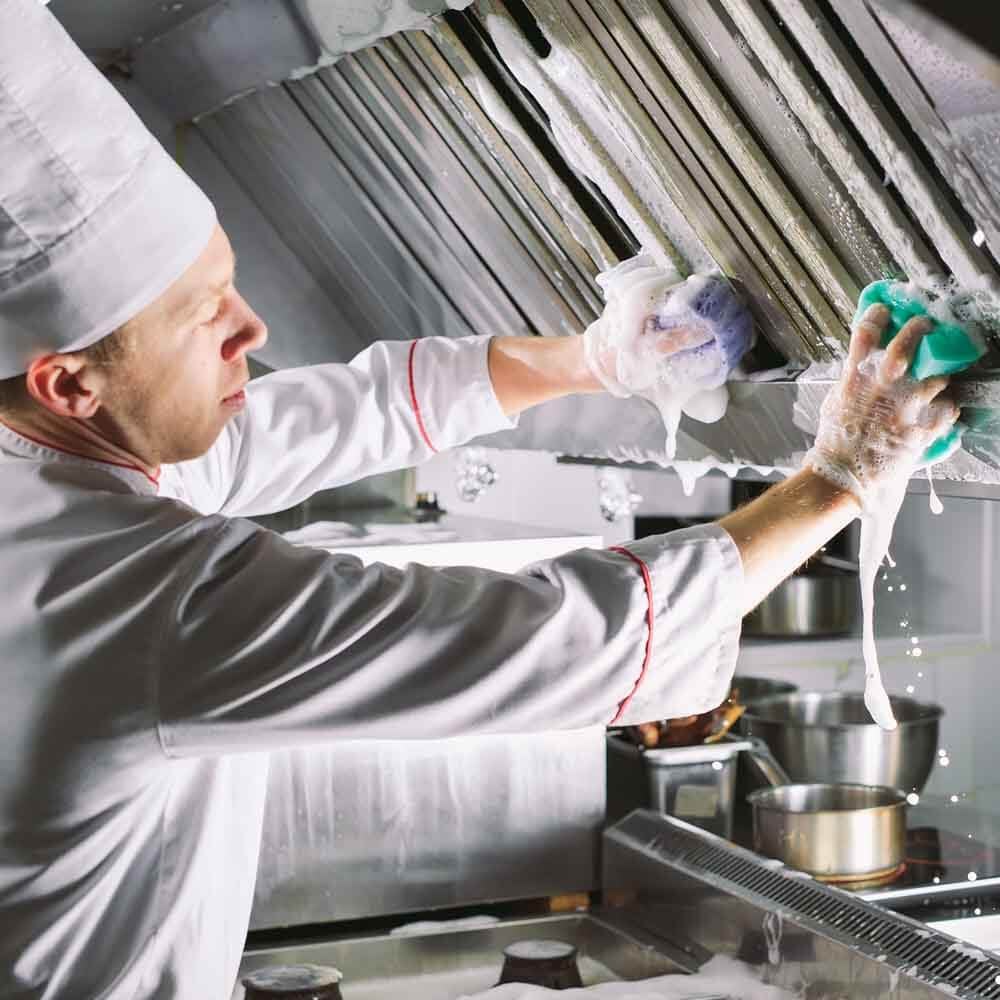 Commercial kitchen cleaning