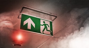 Fire escape sign