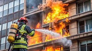 Fire safety - fire in building