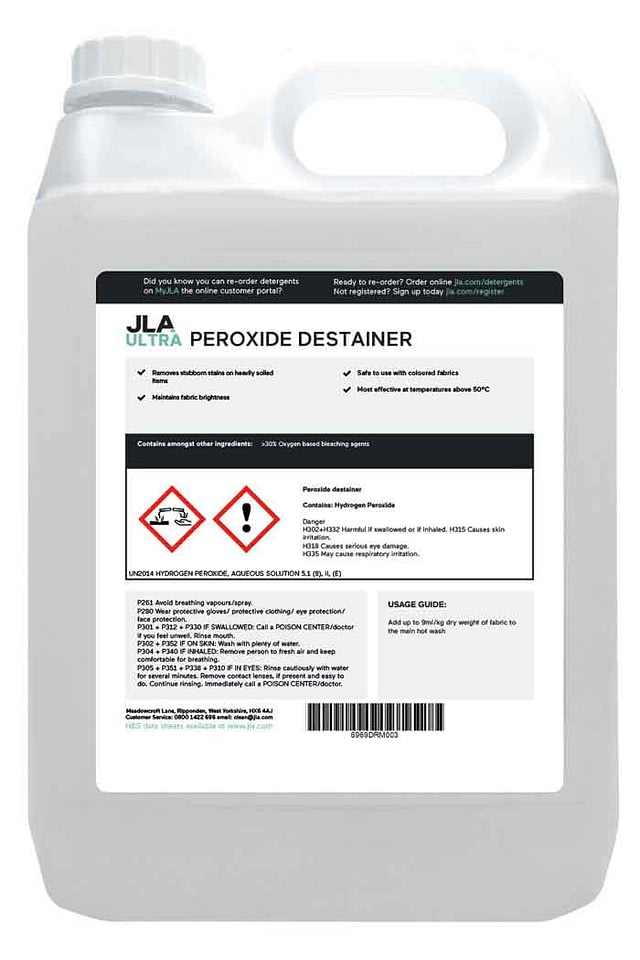 Commercial peroxide destainer