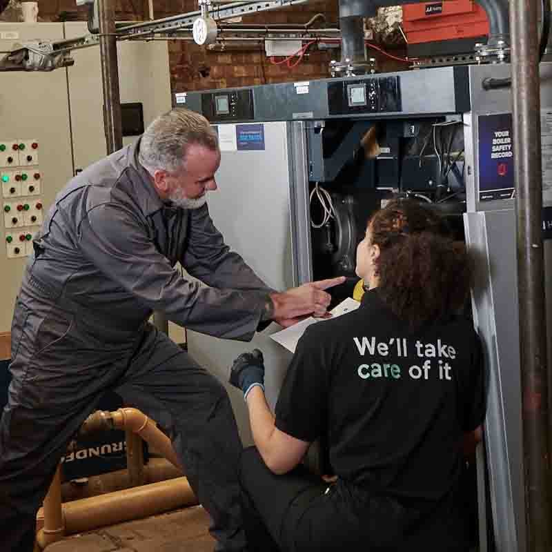 Commercial boiler servicing