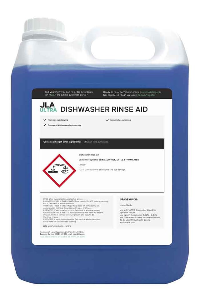 Commercial dishwasher rinse aid