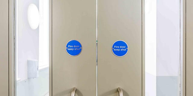 Fire door in situ