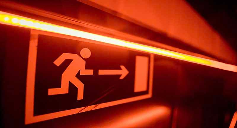 Fire safety sign