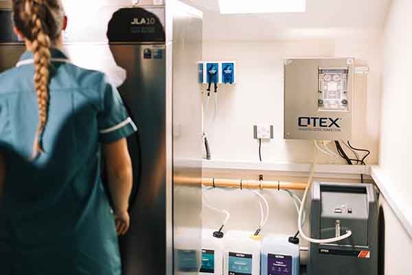 JLA Ultra detergents, machines and care home worker