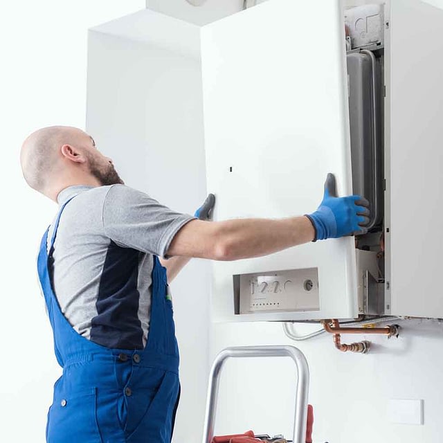 Commercial boiler installation