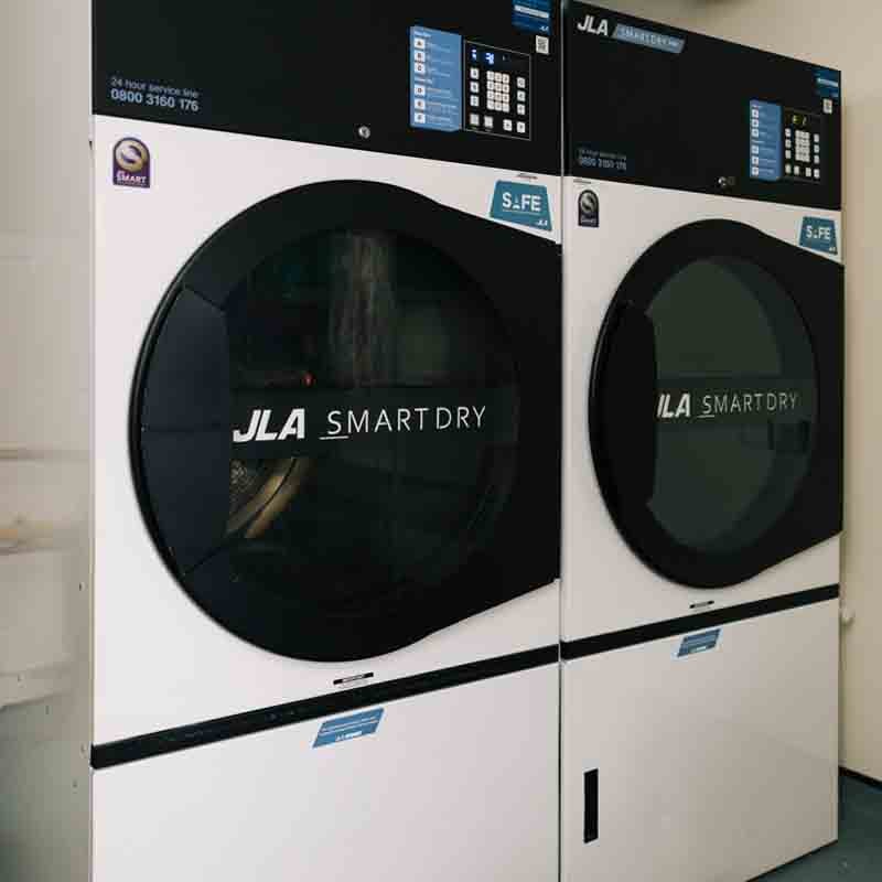 Commercial tumble dryers in situ