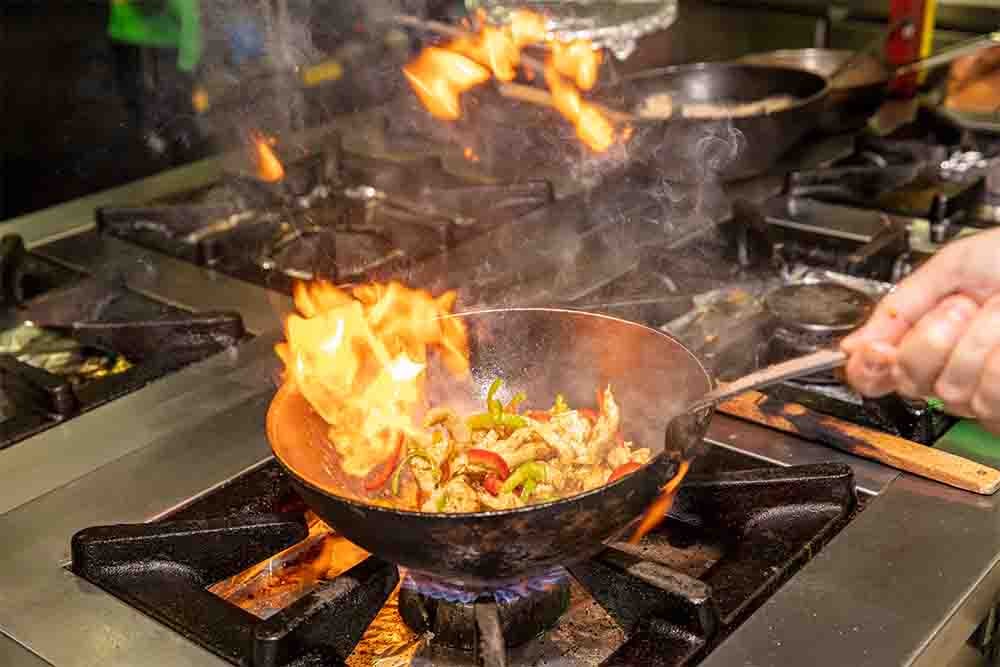 Commercial gas cooker