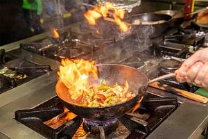 Commercial gas cooker